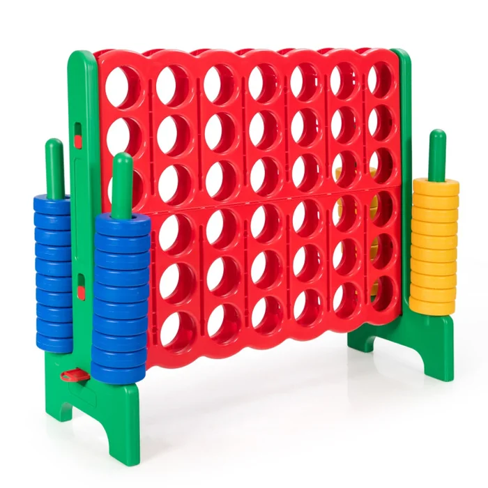 Jumbo 4-to-Score Giant Game Set with 42 Jumbo Rings and Quick-Release Slider