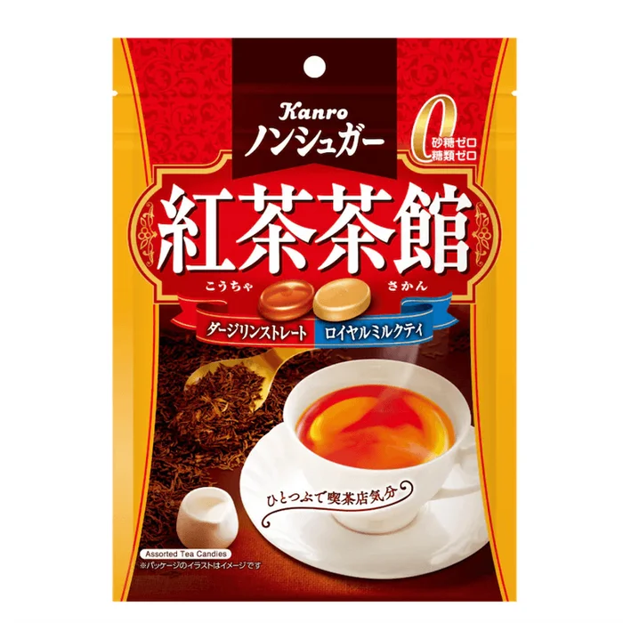 KANRO Sugar-free Hard Candy Sugar-free Black Tea Double Flavor 72g