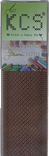 KCS 2 pc of 15′ x 18′(38cmx45cm) Counted Cross Stitch Cotton Aida Cloth needlework Fabric Box (Lavender, 14CT)