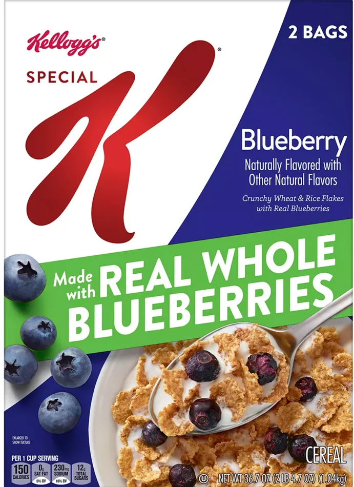 Kellogg's Special K Blueberry Cereal, Value Pack, 36.7 oz