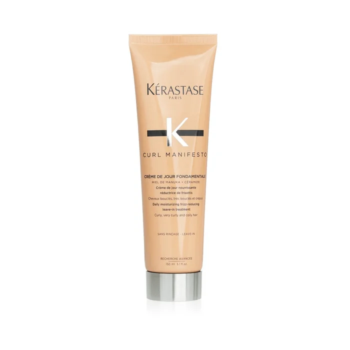 Kerastase Curl Manifesto Creme De Jour Fondamentale Hair Cream Daily Moisturizing Frizz-Reducing Leave-in Treatment – For Curly Hair 150ml/5.1oz