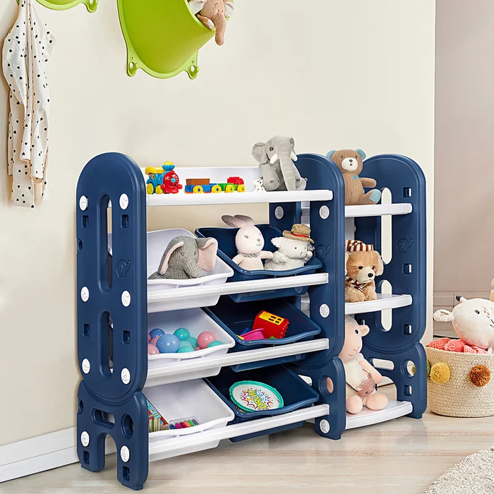 Kids' Toy Storage Organizer with Bins & Multi-Layer Shelf