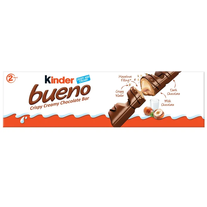 Kinder Bueno Crispy Wafer With Creamy Nut Filling-1.5 oz.-20/Pack-12/Case