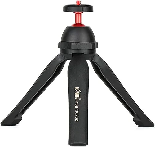 KIWIFOTOS Mini Table Tripod with 360° Ball Head, Portable Travel Tripod with 1/4 Inch Screw for Camera Phone Webcam for DJI OSMO Pocket 3 2 Gopro 5 6 7 8 910 11