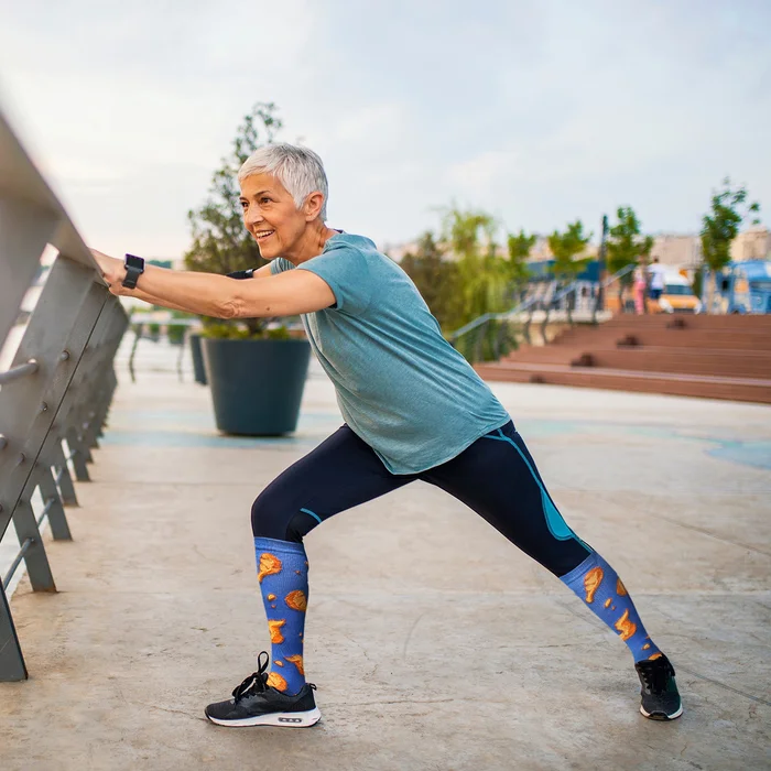 Knee-High Compression Socks, 15-20mmHg, Assorted (4-Pair)