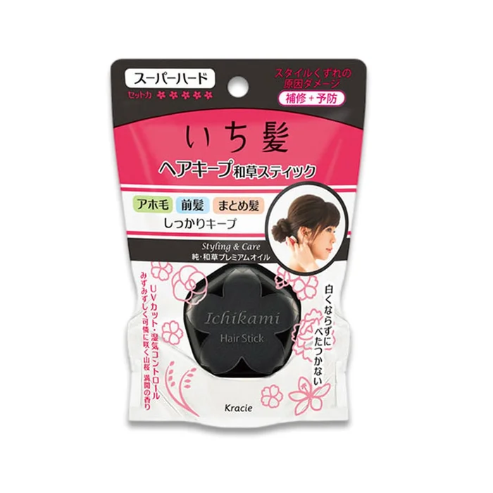 KRACIE Ichikami Hair Keep Wagusa Stick 13g Black