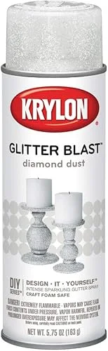 Krylon K03804A00 Glitter Blast Glitter Spray Paint for Craft Projects, Diamond Dust, 5.75 oz