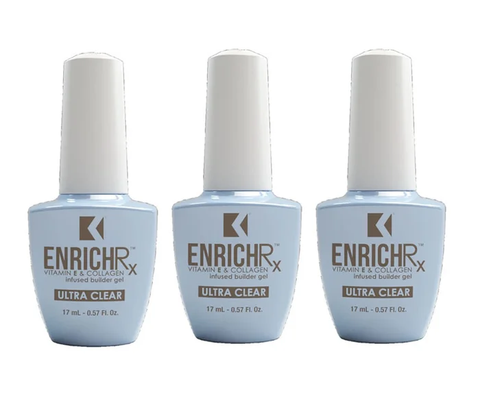 KUPA® EnrichRx™ Vitamin E & Collagen Ultra Clear Infused Builder Gel (3-Pack)