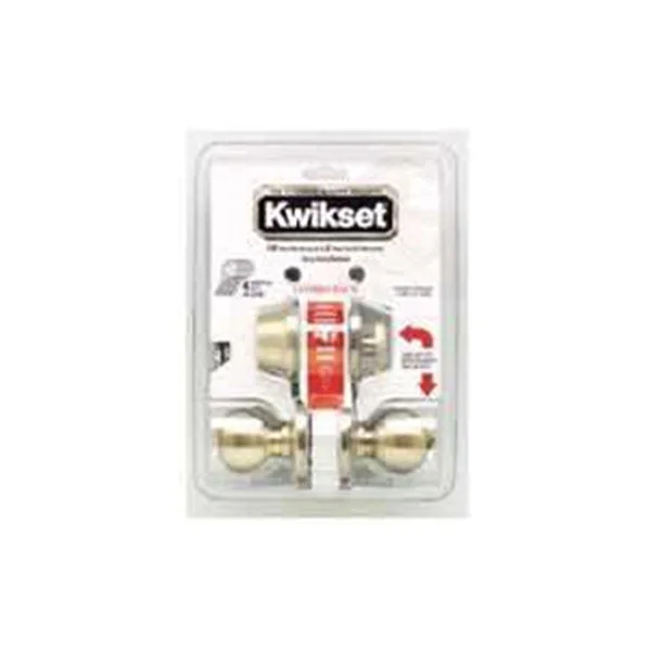 Kwikset 690P5CP6ALRCSK6 Knob Lockset, 3 Grade, Keyed Key, Antique Brass, 2-3/8 x 2-3/4 in Backset, K6 Keyway