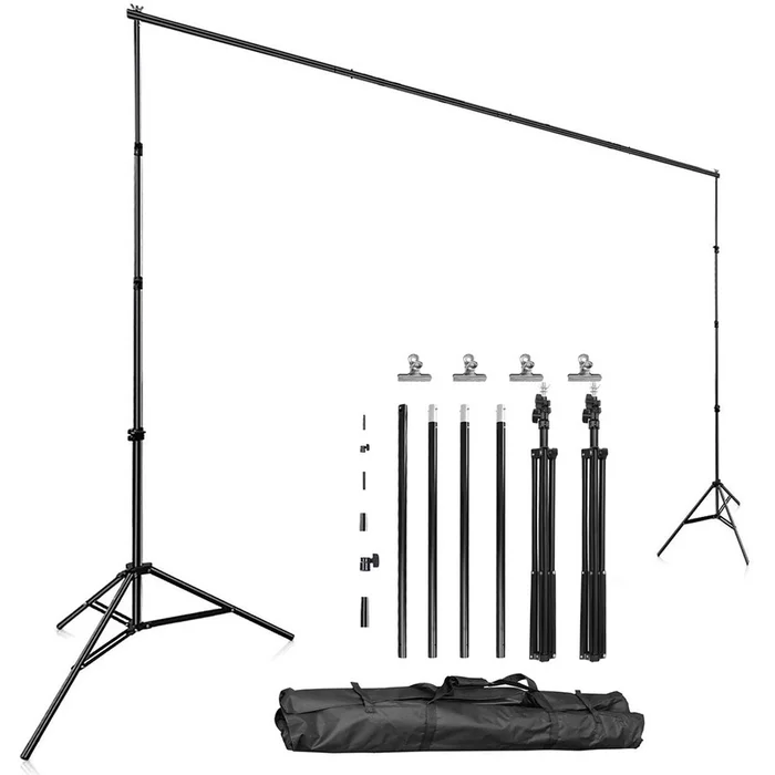 Large 6.5' x 10' Photography and Video Studio Backdrop Stand