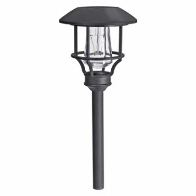 Led Solar Path Light, Black Plastic