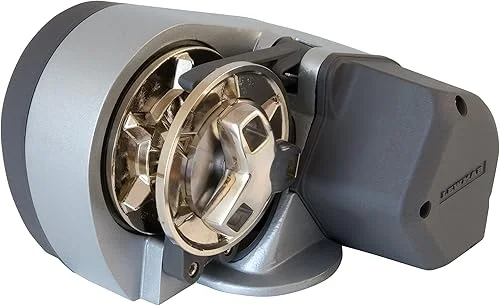 Lewmar Pro Sport 550 12V Windlass for 1/4′ G4 Chain, Manual Freefall, Maximum Pull 550 lbs., Port Side Mounted Gypsy, for Boats 20'-30' – 2020201167