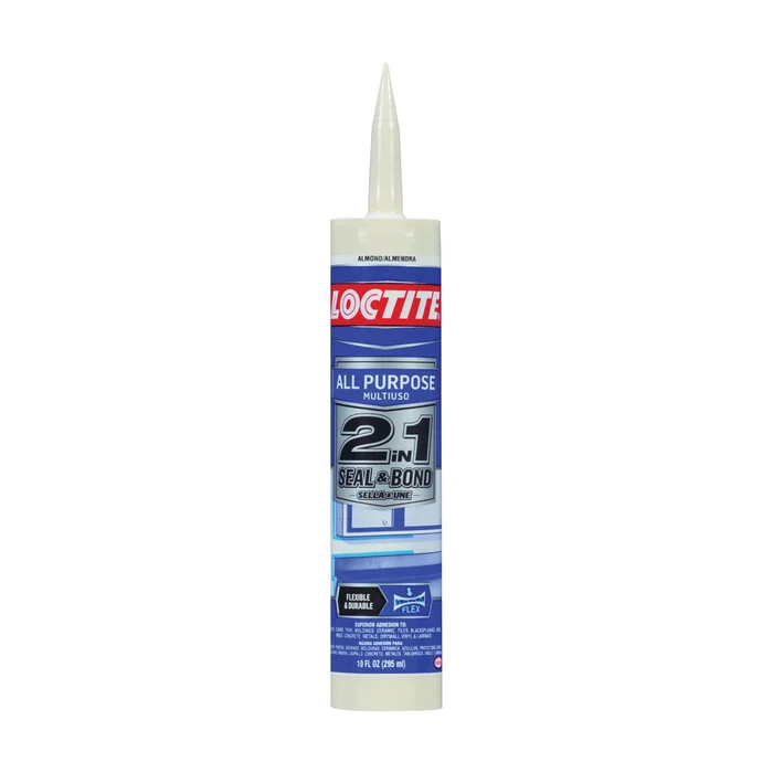 Loctite POLYSEAMSEAL 2137996 Adhesive Caulk, Almond, 5 to 7 days Curing, 40 to 100 deg F, 10 oz Cartridge