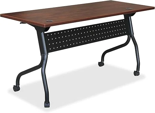 Lorell LLR59516 Cherry Flip Top Training Table