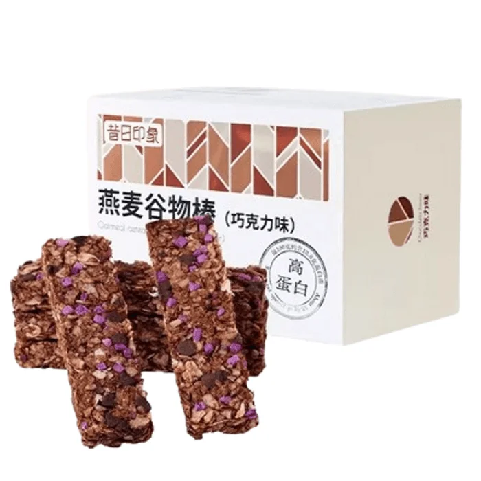 Low-calorie oat protein bar chocolate flavor 210g/ box meal replacement nut crisp cereal energy biscuits