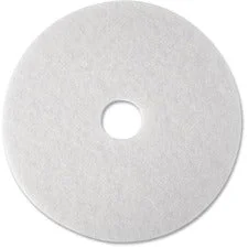 Low-speed Super Polishing Floor Pads 4100, 17″ Diameter, White, 5/carton