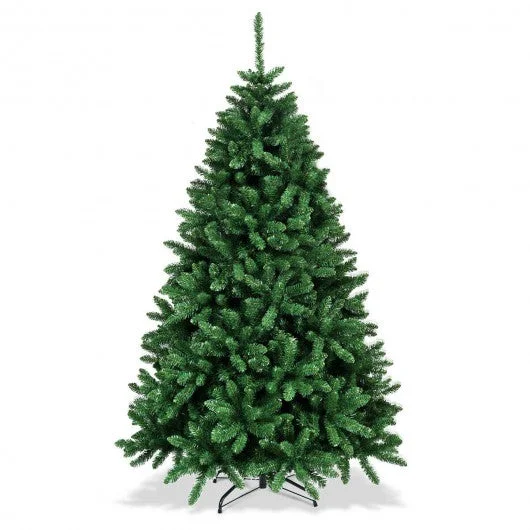 LUCKTREE 6 Ft Hinged Artificial Christmas Tree with Solid Metal Stand