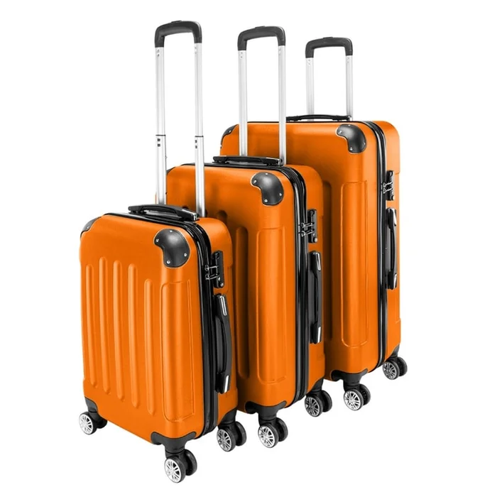 Luggage three in one ABS 20 inch/24 inch/28 inch orange