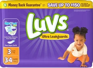 Luvs Diaper Jumbo Pack – Size 3 4/34 Cnt.