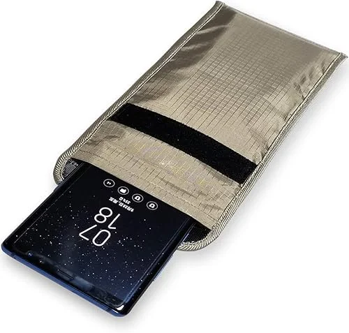 LVFEIER Security Pouch – Cell Phone Anti-Tracking Anti-Spying GPS RFID Signal Blocking Bag Shielding Pouch Wallet Case for Cell Phone Privacy Protection