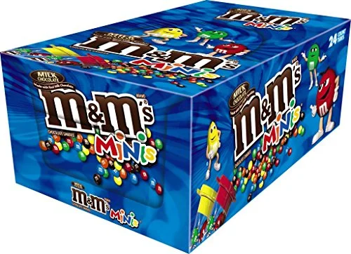 M&M’S Milk Chocolate MINIS Size Candy 1.77-Ounce Tube 24-Count