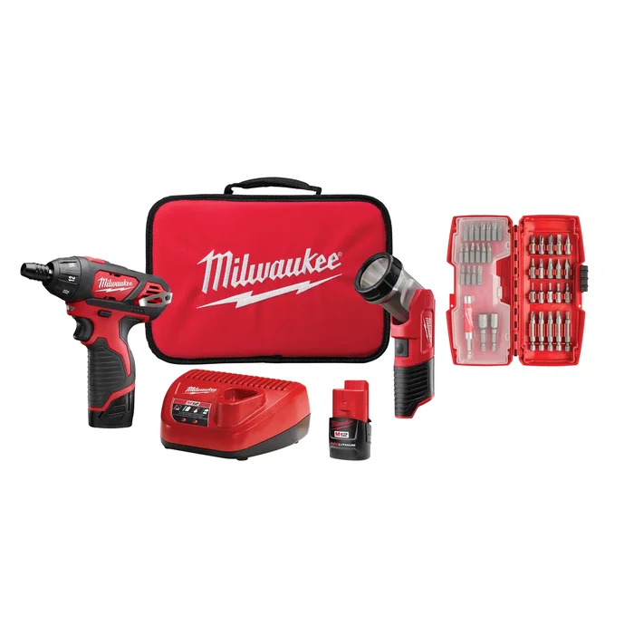 M12 12v 1/4 In. Cordless Drill Kit With Battery, Charger & Led Light