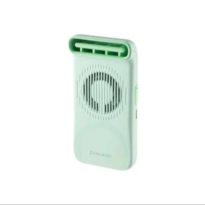MAgnetic Suction Handheld Fan Portable Extremely Strong Wind Force Mobile Phone Fan-Green 1Pc