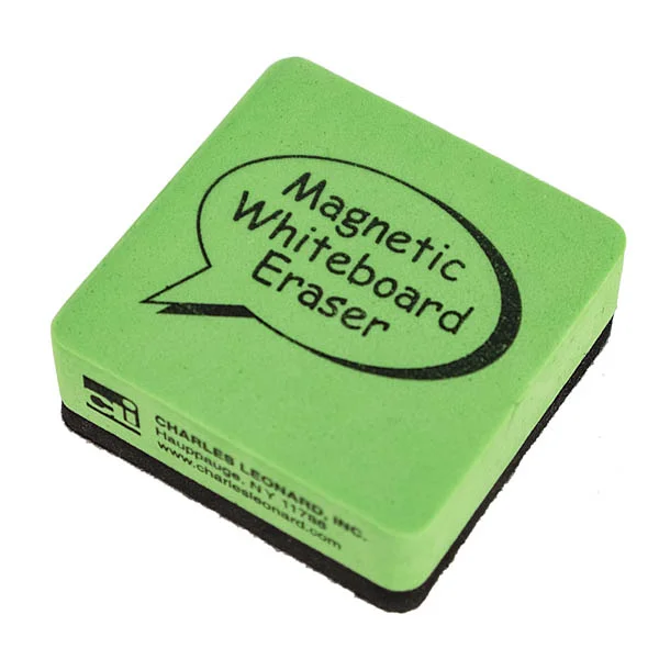 Magnetic Whiteboard Eraser – Lime Green/Black