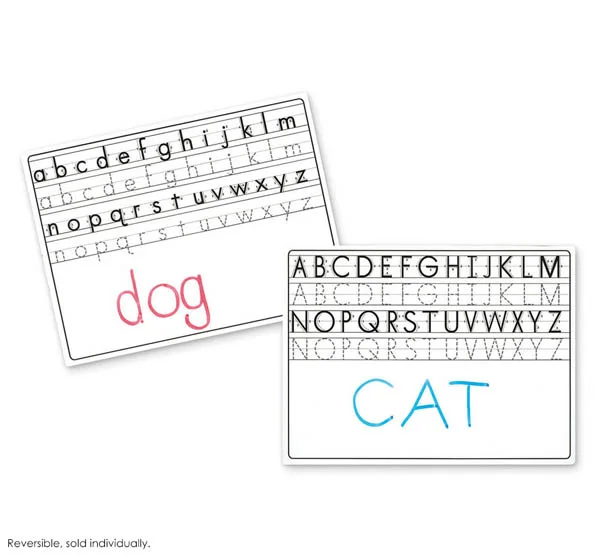 Magnetic Whiteboard Two-Sided, Uppercase/Lowercase Alphabet
