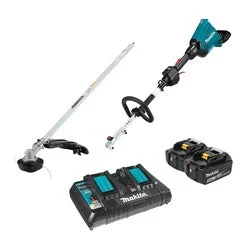 Makita XUX01M5PT Power Head Kit with String Trimmer Attachment, Battery Included, 5 Ah, 36 V, Lithium-Ion, 3-Speed