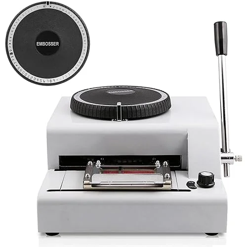Manual Embosser Machine 72 Characters, Gift Card VIP PVC Card Embosser, Embossing Machine for Shopping Malls, Restaurants, and Entertainment Venues