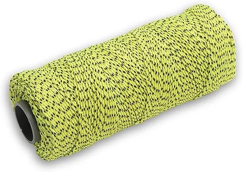 MARSHALLTOWN Masonry Line, Bonded Nylon, Yellow & Black, 500 Foot, #18 Line Size, Masons and Archaeology. Made in the USA, ML613