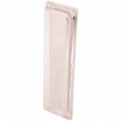 Medicine Cabinet Pull, Clear Acrylic, Self-adhesive, 3-1/4 In., 2-pk.