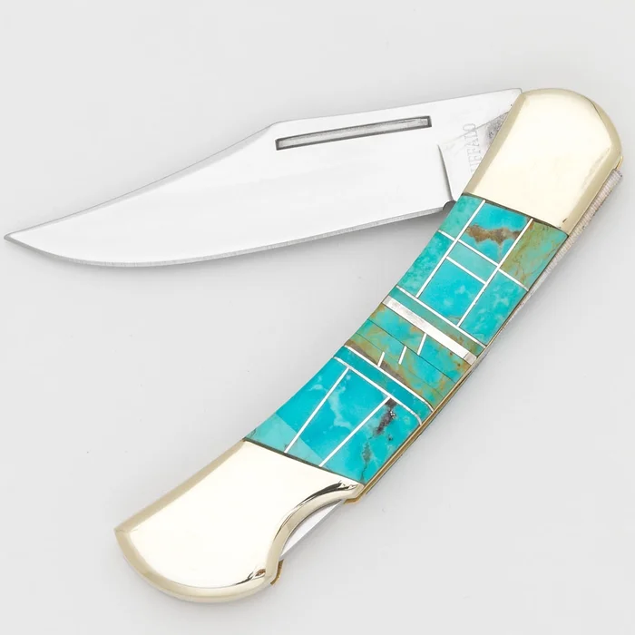 Medium Turquoise Buck Knife