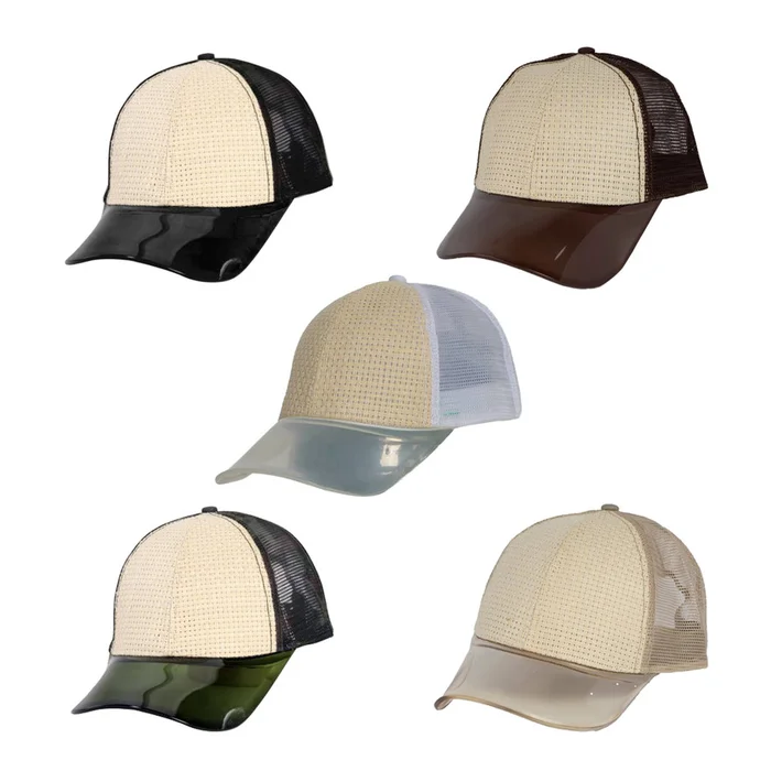 Men's Adjustable Trucker Hat with Color Bill