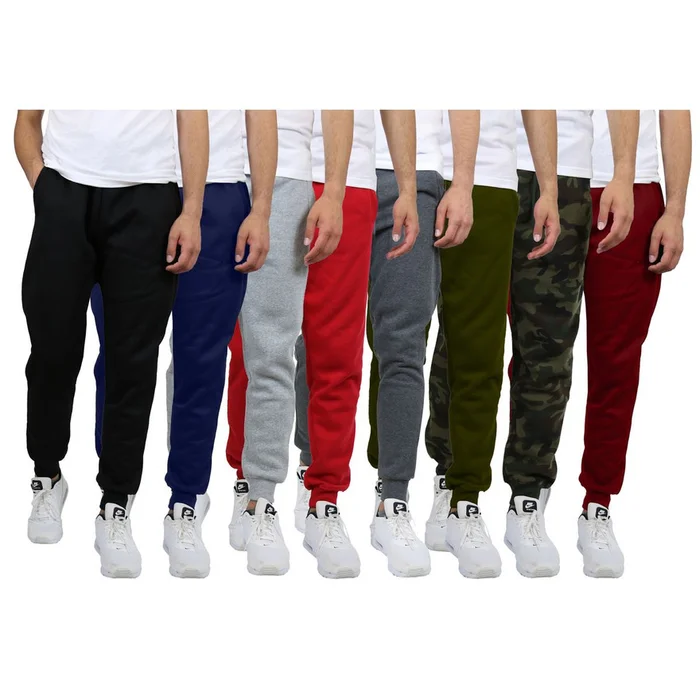 Men's Slim-Fit Fleece Jogger Sweatpants (6-Pack)