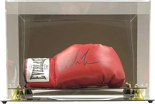 Mike Tyson Signed Red Right Hand Boxing Glove w/Deluxe Acrylic Case JSA