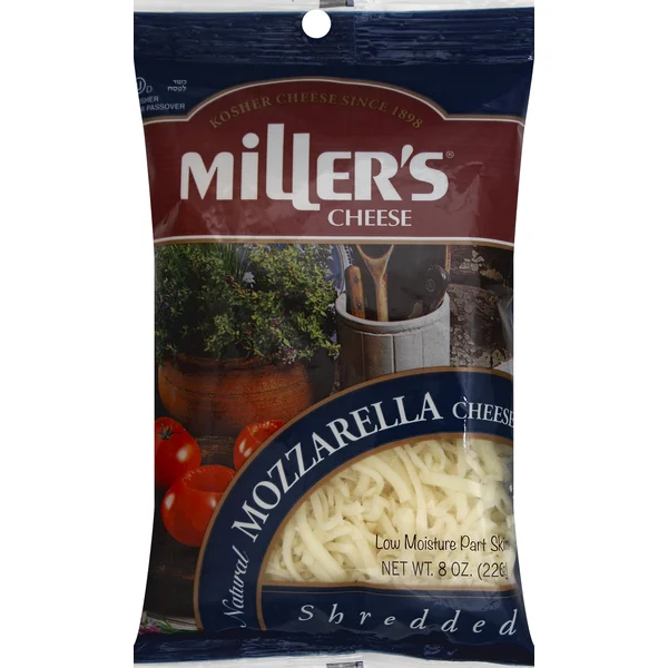 Miller’s Cheese Cheese, Shredded, Mozzarella