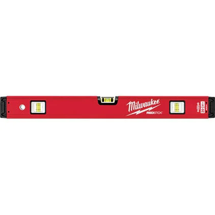Milwaukee REDSTICK Series MLBX24 Box Level, 24 in L, 3-Vial, Non-Magnetic, Aluminum, Red