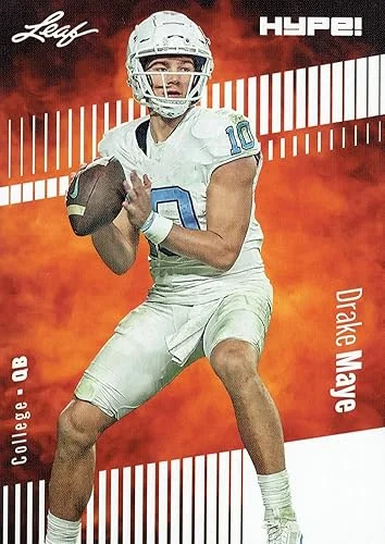 Mint Drake Maye 2023 Leaf HYPE #114a Just 5000 Ever Made Rookie Card New England Patriots