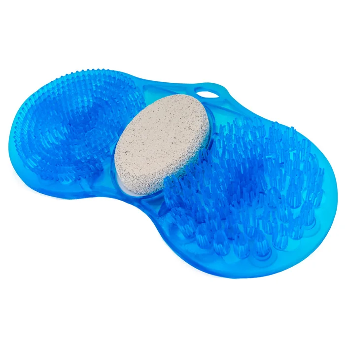 Miracle Cleansing Dual Foot Scrub and Pumice Shower Mat (1- or 2-Pack)