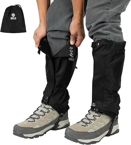 MULO Waterproof Leg Gaiters – Lightweight Adjustable Boot Gaiters for Hiking, Hunting, Climbing