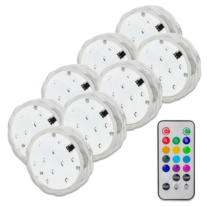 Multicolor Accent Submersible Waterproof LED Light (4-Pack)