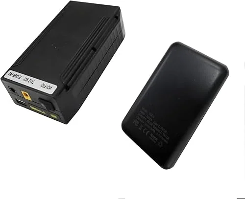 MWE Battery Pack for 360 Photo Booth.24V Rechargeable Lithium ion 22400mAh with DC 24V/12V and 5V USB Output for Ring Light, LED Light Strip,Camera, Smartphone and More (L+S, Black)