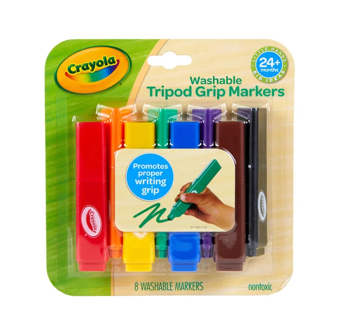 My First Crayola Washable Tripod Grip Markers – 8 count