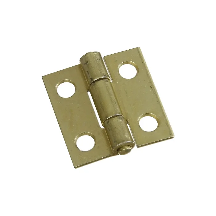 N145-946 Narrow Hinge, 1 In W Frame Leaf, 0.045 In Thick Frame Leaf, Brass/cold Rolled Steel, Brass