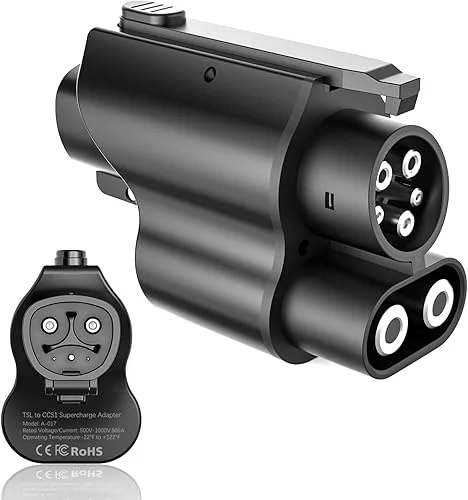 NACS to CCS1 Charging Adapter, Max 250KW Supercharger Adapter, Electric Vehicle Charging Adapter for Tesla V1/V2/V3/V4 DC Fast Charging Stations, Fit for Ford/GM/Volvo/Mercedes-Benz and Rivian