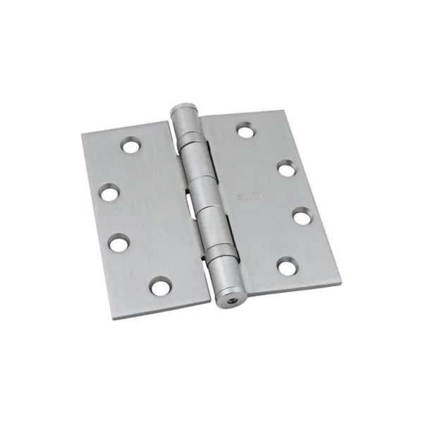 National Hardware S821-009 Ball Bearing Hinge, 4-1/2 in H Frame Leaf, Steel, Satin Chrome, Non-Rising Pin, 50 lb