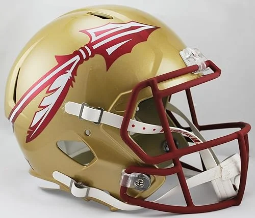 NCAA Florida State Seminoles Full Size Speed Replica Helmet, Gold, Medium