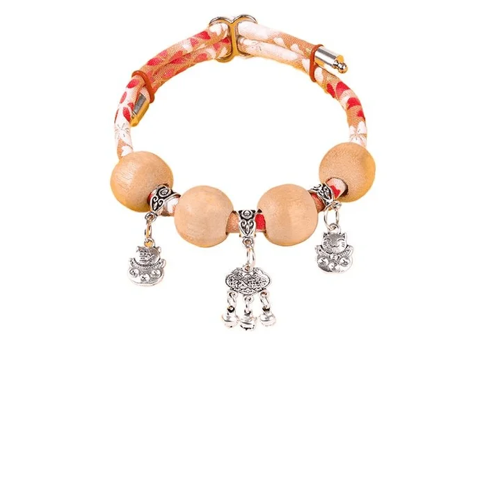 NetEase Cat Collar, Dog Plant Collar, Camphor Wood Cat Bell, Long-lasting Lock, Pink Long-lasting Lock (15-40cm)